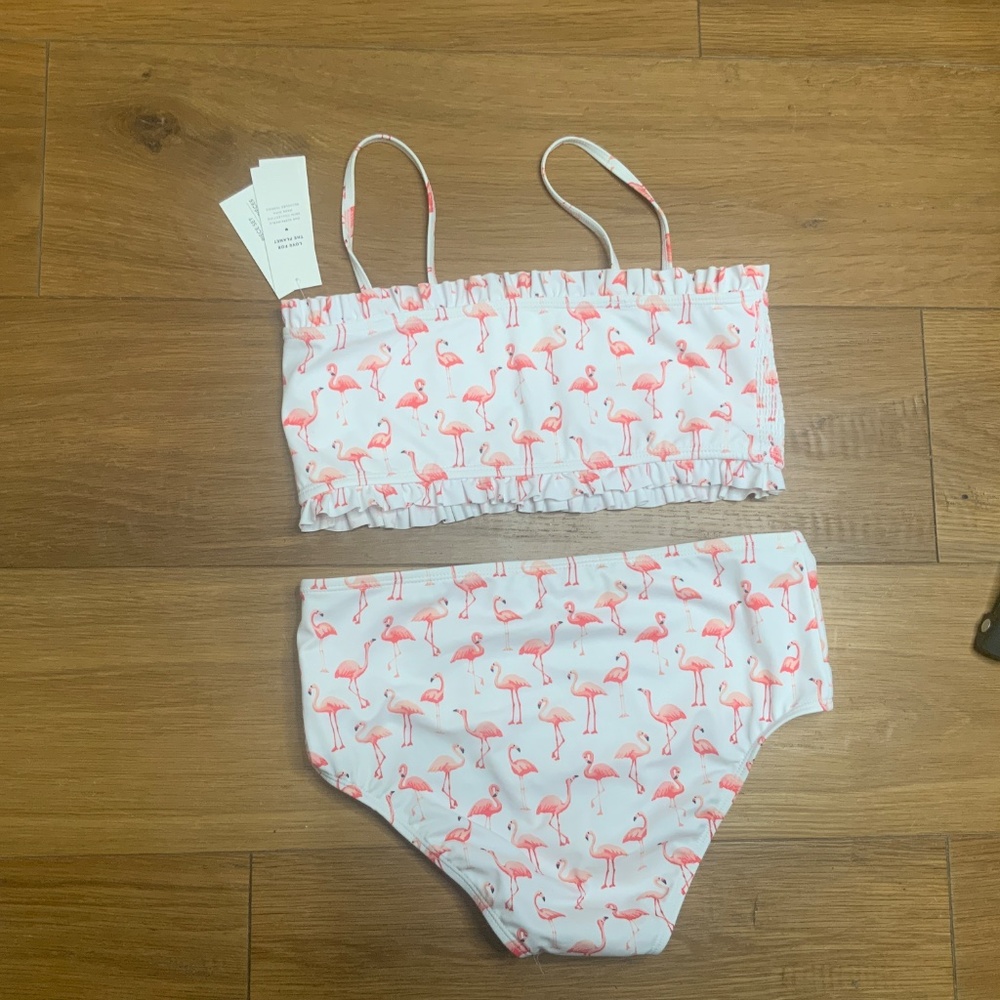 NWT Janie and Jack Flamingo Two Piece Swimsuit Size 16 - Picture 4 of 11